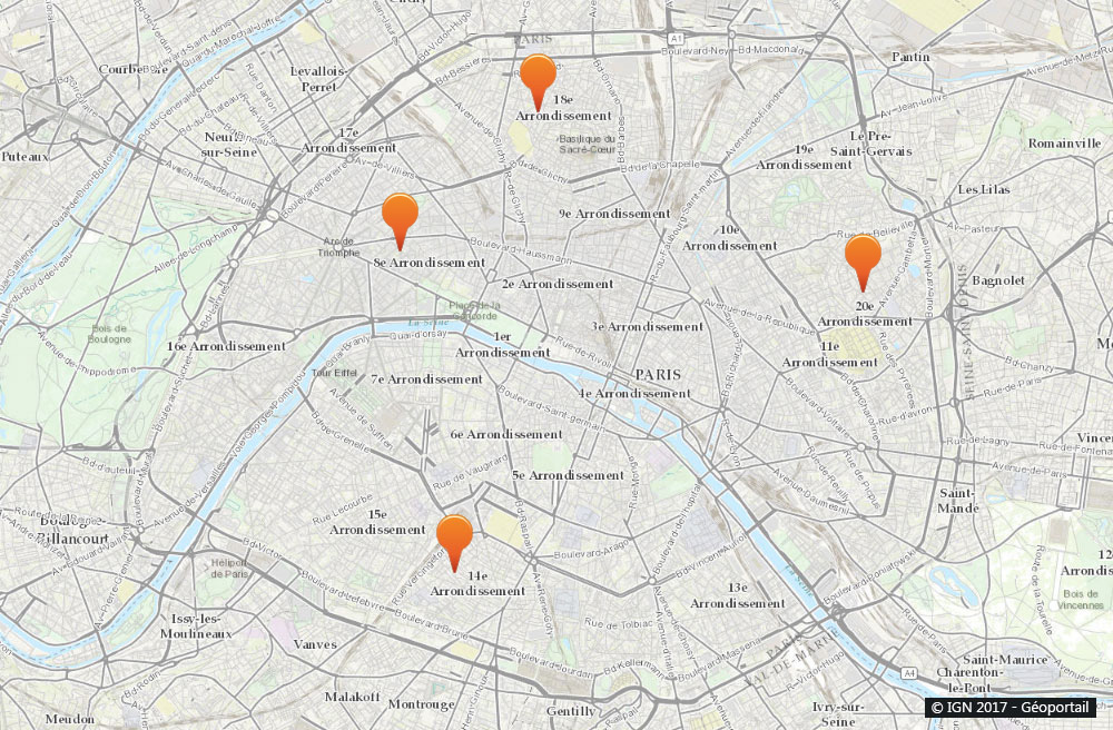 Paris : Carte des Experts Dératisation