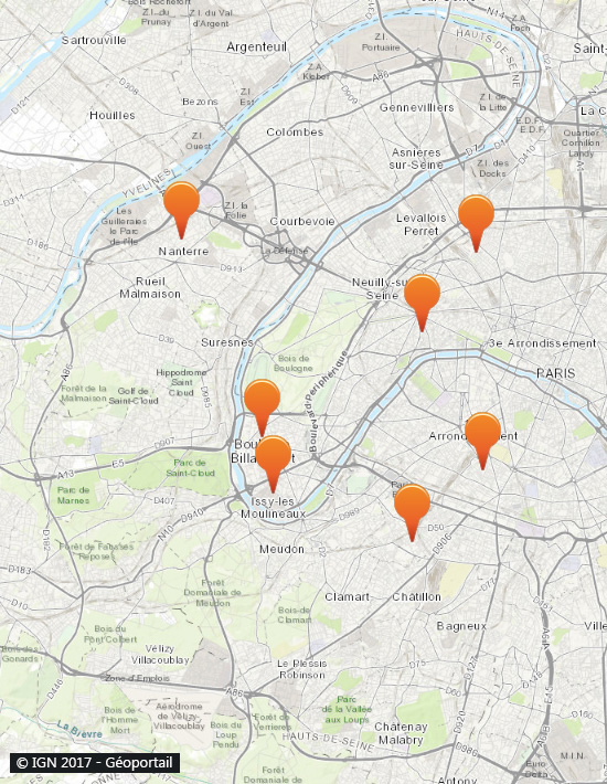 Hauts-de-Seine : Carte des Experts Dératisation