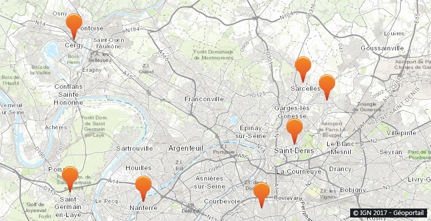 Val-d'Oise : Carte des Experts Dératisation